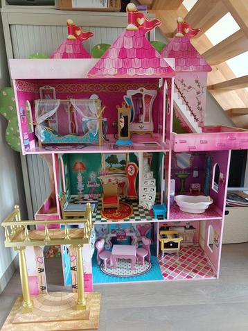 Groot houten poppenhuis /kasteel Kidskraft, Enlèvement, Comme neuf, Maison de poupées