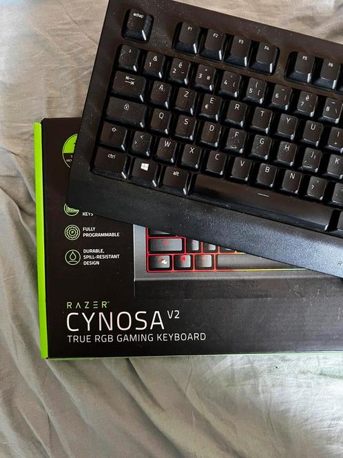 Clavier Razer Cynosa V2 RVB, Computers en Software, Toetsenborden, Zo goed als nieuw, Azerty, Bedraad, Gaming toetsenbord, Ophalen