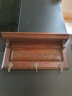 Oude eiken kapstok met 3 haken, Ophalen, Gebruikt, Hout, Wandkapstok