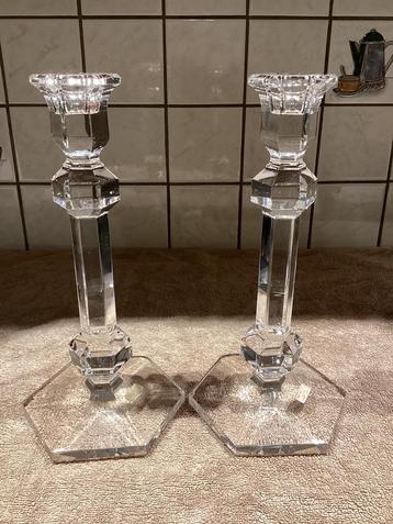Val saint lambert kandelaars, Antiek en Kunst, Ophalen, Glas