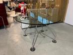 Tecno Nomos Foster glazen tafel, 120cm, 2x, Huis en Inrichting, Tafels | Eettafels, Gebruikt, Verzenden, Design, Rond