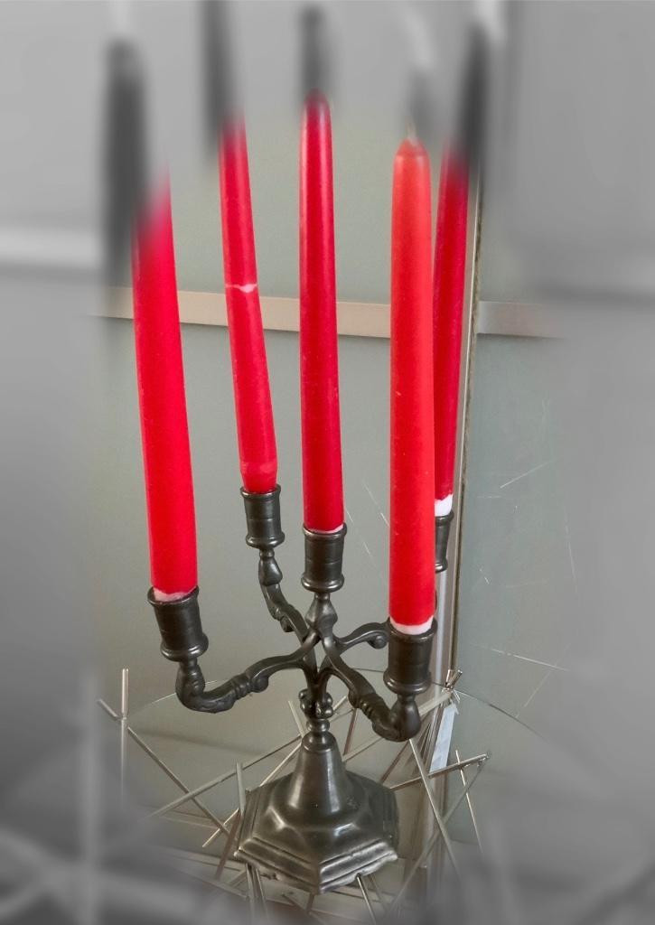 tinnen kandelaar, Antiek en Kunst, Antiek | Tin, Ophalen of Verzenden