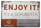 Metalen SCHUBERTH vintage look wandplaat - 20x30cm, Ophalen of Verzenden, Nieuw, Reclamebord