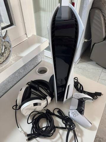 Ps5 disk versie + headset en alle kabels werkt perfect, Enlèvement, Comme neuf, Playstation 5