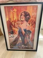 Poster champagne lady, Verzamelen, Posters, Ophalen, Rechthoekig Staand, Met lijst, Zo goed als nieuw
