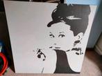 Kanvas Audrey Hepburn, Maison & Meubles, Enlèvement, Utilisé, Imprimé