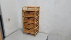Commode en rotin avec 4 tiroirs, étagère de salle de bains,, Enlèvement ou Envoi, Comme neuf