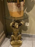 bijzettafel aap, Huis en Inrichting, Tafels | Bijzettafels, Minder dan 55 cm, Gebruikt, Glas, Overige vormen