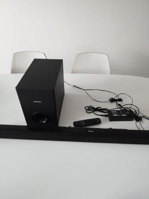 SoundBar-luidspreker HTL2160/12, Audio, Tv en Foto, Luidsprekerboxen, Zo goed als nieuw, Complete surroundset, 60 tot 120 watt