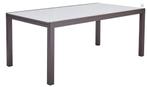 Uitschuifbare tuintafel - 180/260x100cm moka/bruin, Nieuw, Ophalen, Vierkant, Aluminium
