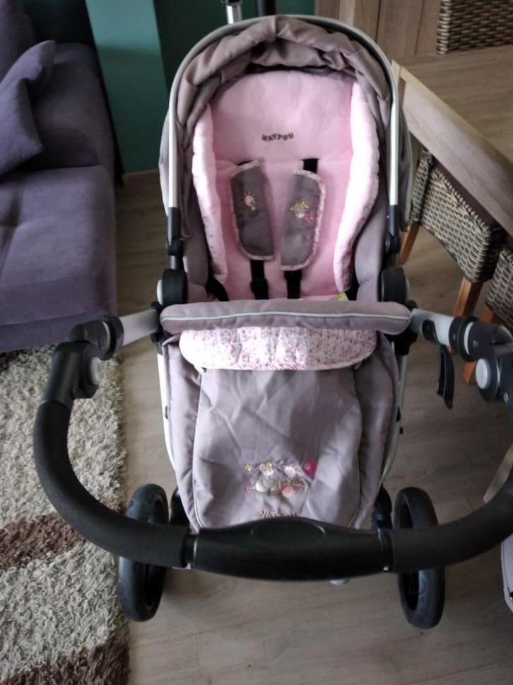 Kinderwagen 3 in 1, Kinderen en Baby's, Kinderwagens en Combinaties, Gebruikt, Kinderwagen, Overige merken, Met autostoeltje, Verstelbare duwstang