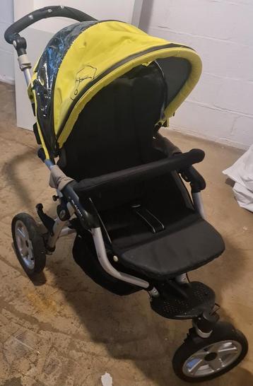 Groen-zwarte kinderwagen, van het merk Jane. beschikbaar voor biedingen