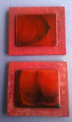 (2x) - Borsten & Billen - monogram L J - gedateerd 1980, Ophalen of Verzenden