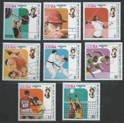 Cuba Jeux Olympiques Moscou 1980 Neufs** 2170-2177, Postzegels en Munten, Postzegels | Thematische zegels, Postfris, Sport, Ophalen of Verzenden