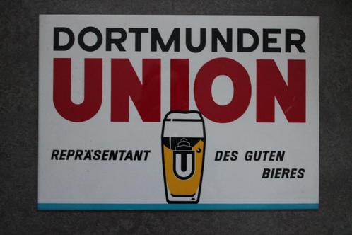 METALEN RECLAMEBORD BIER DORTMUNDER UNION Wuppertal, Verzamelen, Merken en Reclamevoorwerpen, Gebruikt, Reclamebord, Ophalen of Verzenden