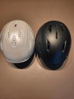 2 skihelmen: zwarte helm salomon + witte helm alpina, Sports & Fitness, Ski & Ski de fond, Utilisé, Enlèvement ou Envoi, Salomon