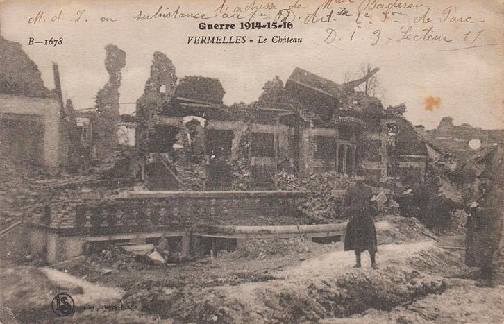 1916 - FRANCE - Vermelles : Le Chateau, Collections, Cartes postales | Étranger, Affranchie, France, Avant 1920, Envoi