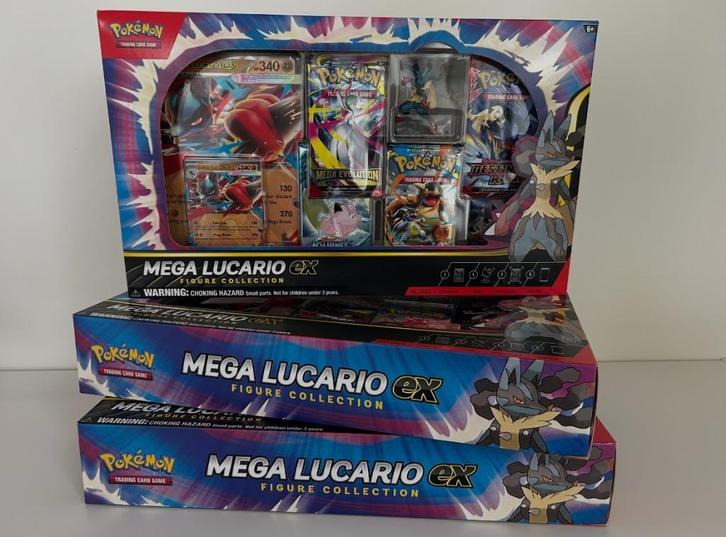 Pokémon - Mega Lucario EX Figure Collection, Hobby en Vrije tijd, Verzamelkaartspellen | Pokémon, Nieuw, Meerdere kaarten, Foil