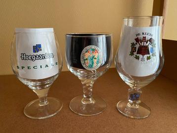 Divers verres à bière (HOEGAARDEN, etc.)