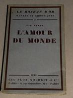 L'amour du monde plon 1925 Broché  1925 EO ex. E.P.   RAMUZ, Enlèvement ou Envoi