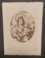 Sanctje Maria avec l'enfant F. Huberti Ets/Gravure 1940 Anve, Collections, Images pieuses & Faire-part, Envoi, Image pieuse