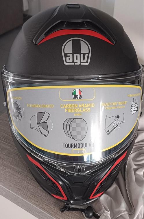 Casque AGV tourmodular avec intercom connect, Motoren, Kleding | Motorhelmen, S, AGV, Ophalen
