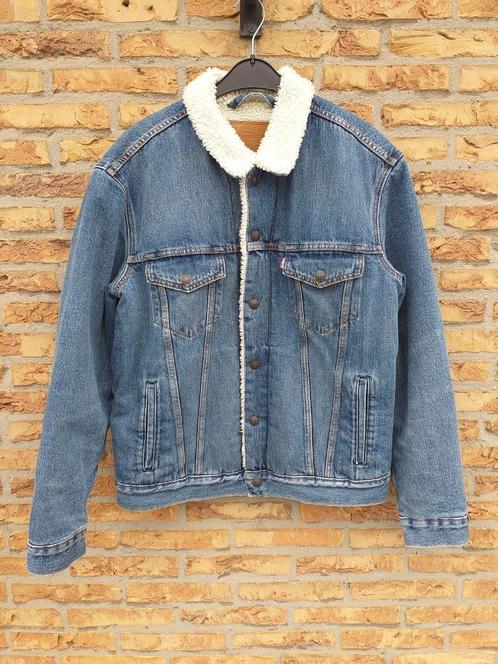 Veste jean LEVI'S fourrée Sherpa   M, Vêtements | Hommes, Vestes | Hiver, Comme neuf, Taille 48/50 (M), Bleu, Enlèvement