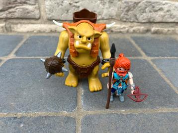 Playmobil Troll géant avec soldat Nain 9343, Enlèvement, Utilisé, Ensemble complet