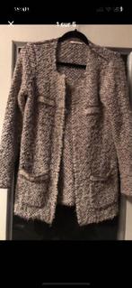 Gilet Devernois en mohair - Taille S - Style chic intemporel, Ophalen of Verzenden, Zo goed als nieuw, Beige