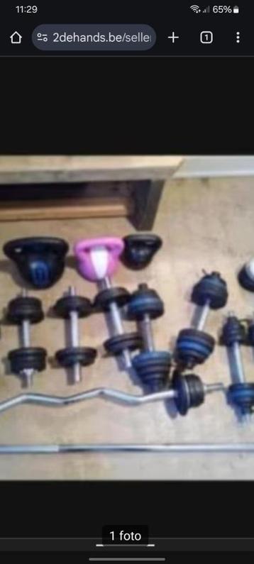 Dumbell alles totale 200kg disponible aux enchères