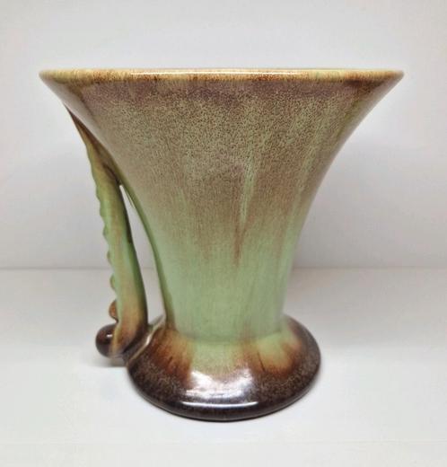 Art Deco druipglazuur aardewerk trompetvaas, Katwijk 1930., Antiek en Kunst, Antiek | Keramiek en Aardewerk, Ophalen of Verzenden