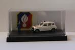 RENAULT R4 GENDARMERIE EN PLEXI + FIGURINE 1/87 (n01), Envoi, Gendarmerie, Miniature ou Figurine