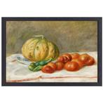 Melon et tomates - Toile Pierre-Auguste Renoir + cadre de cu, Envoi, Création originale, 50 à 75 cm, 50 à 75 cm