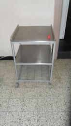 metalen bijzettafel, Huis en Inrichting, Ophalen, Minder dan 55 cm, Gebruikt, Metaal of Aluminium