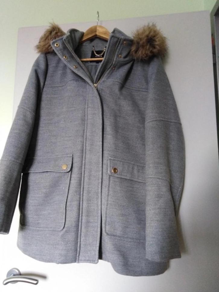 Nieuwe winterjas, maat 44!, Kleding | Dames, Jassen | Winter, Nieuw, Maat 42/44 (L), Grijs, Ophalen of Verzenden