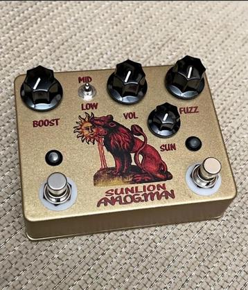 ANALOGMAN Sun Lion Fuzz+Boost HYBRID/RCA+4 jacks beschikbaar voor biedingen