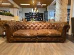 Waanzinnige XL chesterfield 3,5 zits zetel Vintage Cognac, Antiek en Kunst, Ophalen of Verzenden
