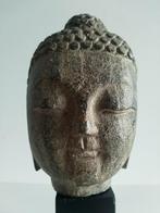 Belle statue de tête de bouddha en pierre (chine XXème siècl, Verzenden
