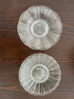 2 sets van 3 glazen bordjes, Gebruikt, Ophalen of Verzenden, Overige stijlen, Glas