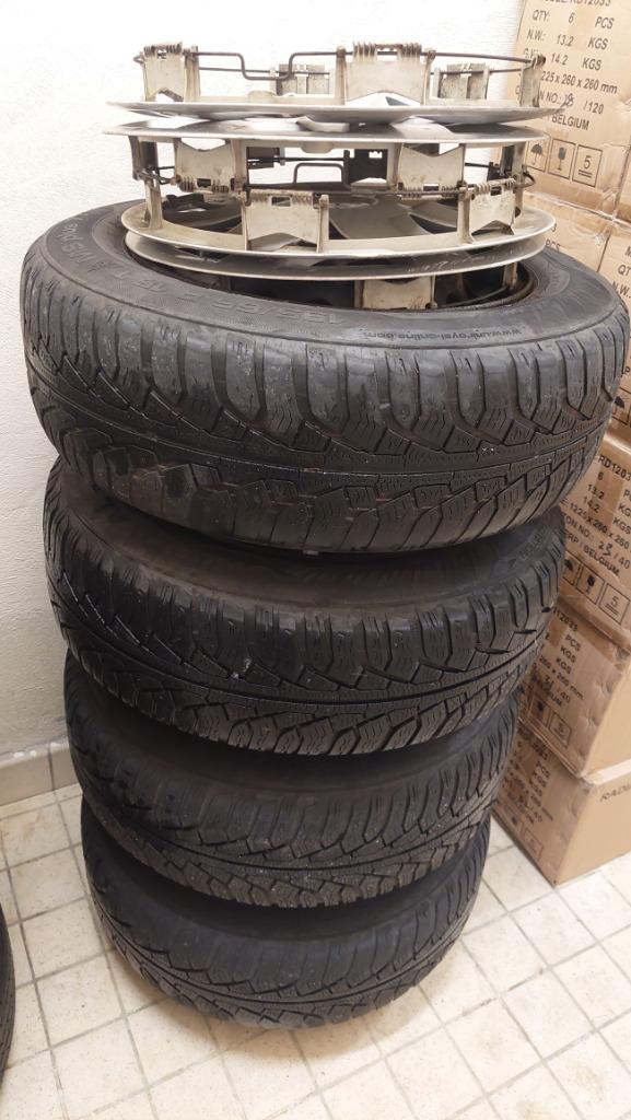 Kit hivers Renault 4 jantes+pneus 195/65R15 michelin MS plus, Auto-onderdelen, Banden en Velgen, Banden en Velgen, Winterbanden