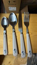 Bestek 16 delig Mickey MouseGlazen karaf 1 liter, Ophalen of Verzenden, Zo goed als nieuw, Bestekset, Inox of Chroom