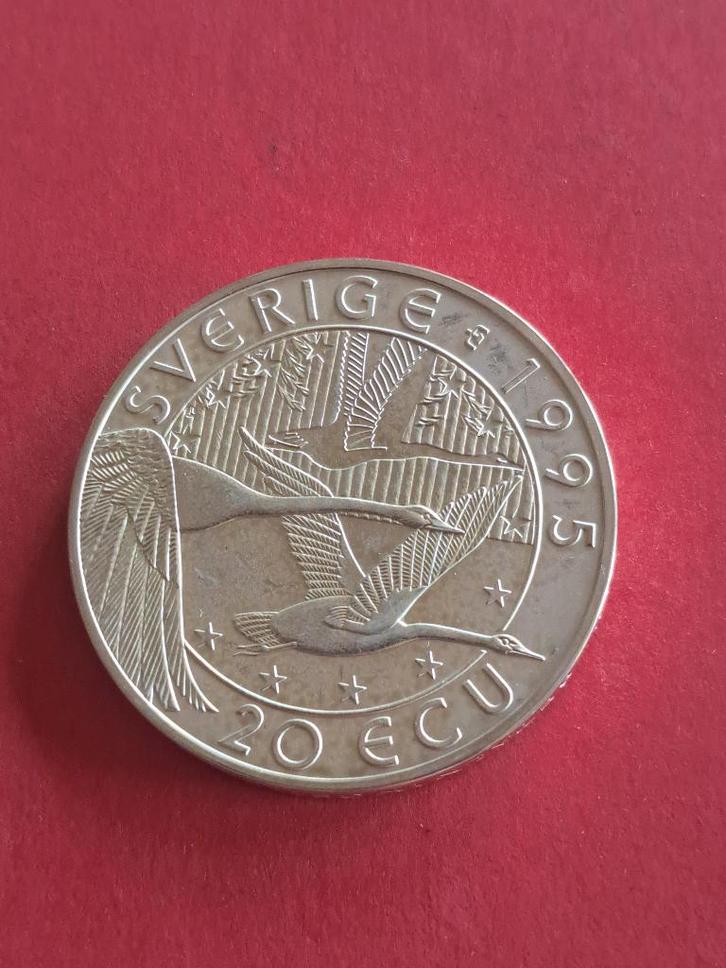 1995 Zweden 20 ecu in zilver Karl von Linne, Postzegels en Munten, Munten | Europa | Niet-Euromunten, Losse munt, Overige landen