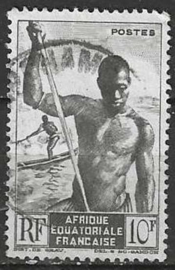 Frans-Equatoriaal-Afrika 1947 - Yvert 220 - Vaarder (ST) beschikbaar voor biedingen
