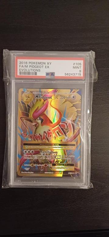 Pokémon M Pidgeot EX - PSA9, Enlèvement ou Envoi, Comme neuf, Cartes en vrac, Foil