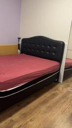 Boxspring in goed staat, Huis en Inrichting, Ophalen, Zwart, Tweepersoons, Zo goed als nieuw