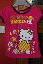T-shirt "Hello Kitty" fuchsia roze T98 of 2/3A Zeer goede st, Meisje, Ophalen of Verzenden, Hello Kitty, Zo goed als nieuw
