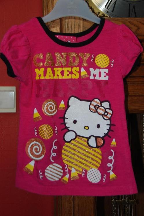T-shirt"Hello Kitty"rose fuchsia T98 ou 2/3A Très Bon Etat!, Enfants & Bébés, Vêtements enfant | Taille 98, Comme neuf, Fille
