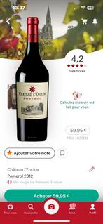 Vins pomerol château Margaux grands crus, Verzamelen, Wijnen, Ophalen, Zo goed als nieuw