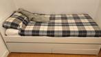 Bed, Huis en Inrichting, Slaapkamer | Bedden, Ophalen, Gebruikt, Eenpersoons, Wit