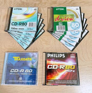 Philips + TDK + Traxdata beschrijfbare CD-R 80 discs / 700MB beschikbaar voor biedingen